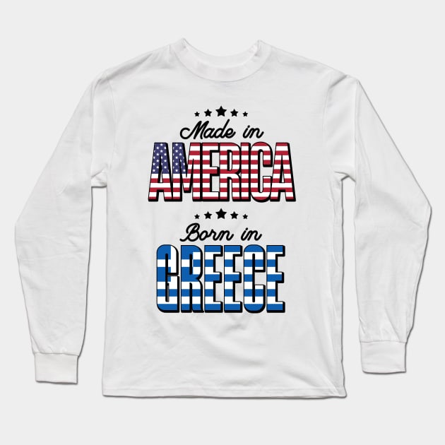 Half American Half Greek Born in Greece Long Sleeve T-Shirt by Way Down South